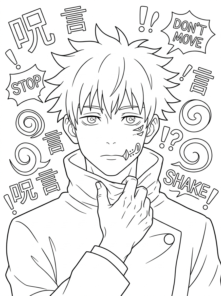 Jujutsu Kaisen 4 immagini di Jujutsu Kaisen da stampare e colorare