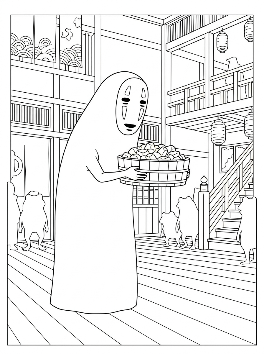 disegni da colorare La città incantata pdf