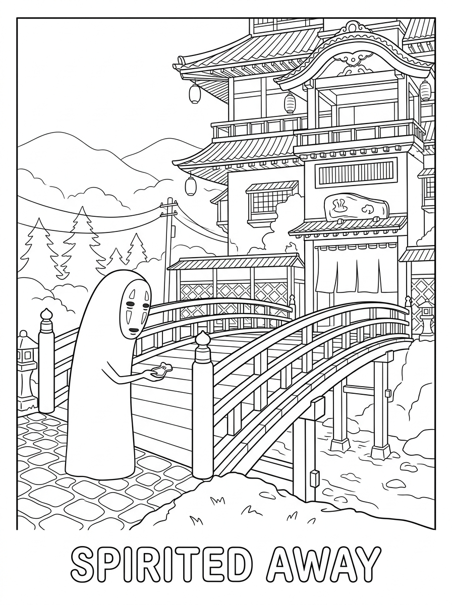 disegni da colorare gratis La città incantata 1