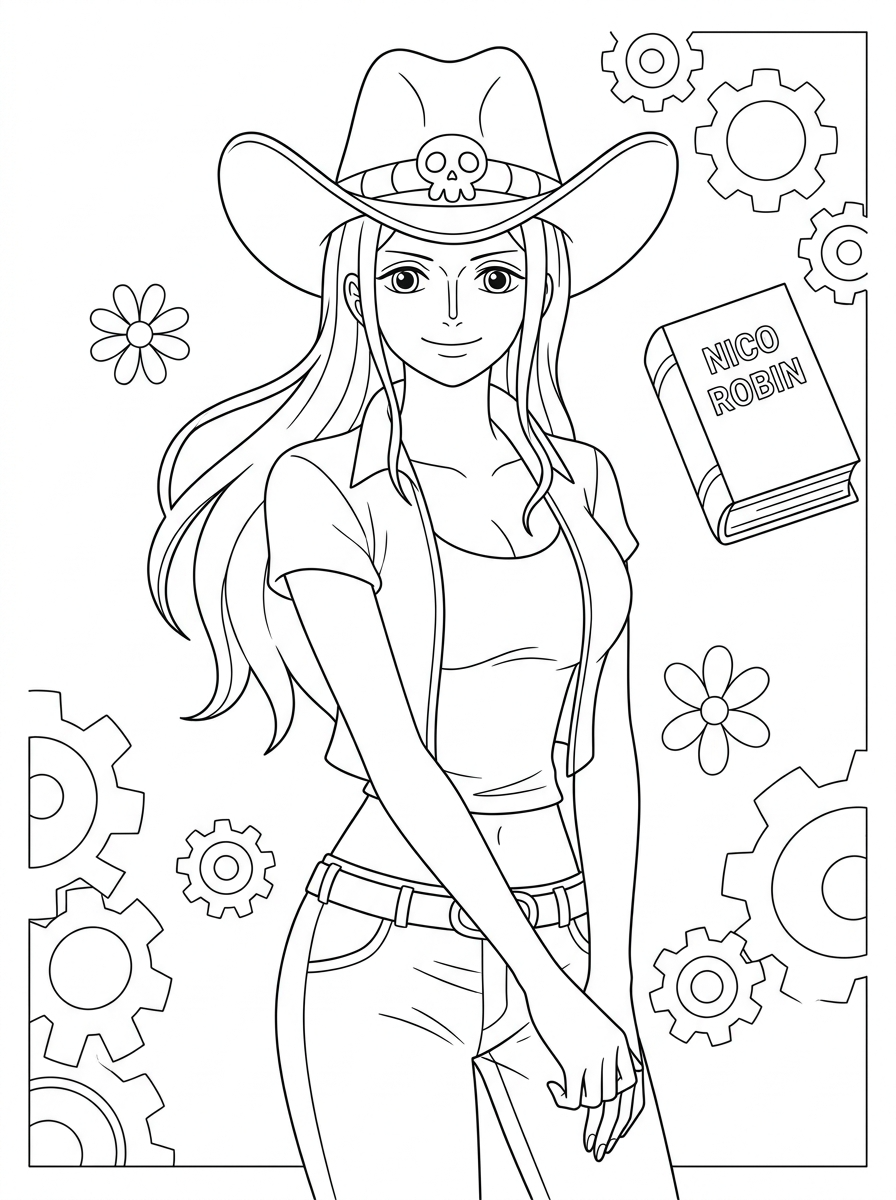 immagini di Nico Robin da stampare e colorare 1