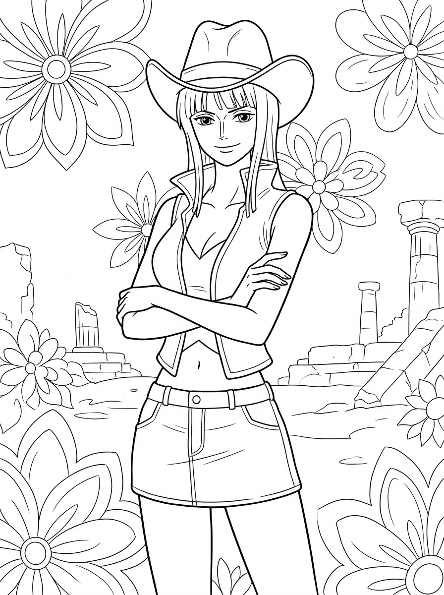 immagini di Nico Robin da stampare e colorare