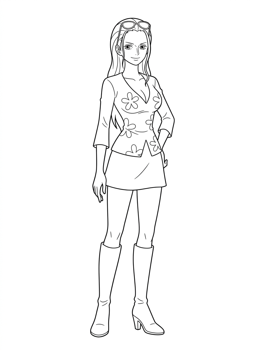 disegno Nico Robin da colorare per bambini