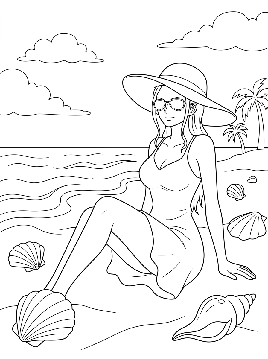 disegni di Nico Robin da colorare e stampare gratis