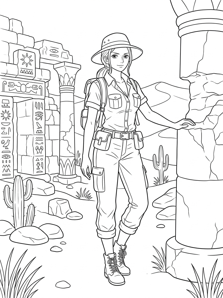 Nico Robin da colorare pdf