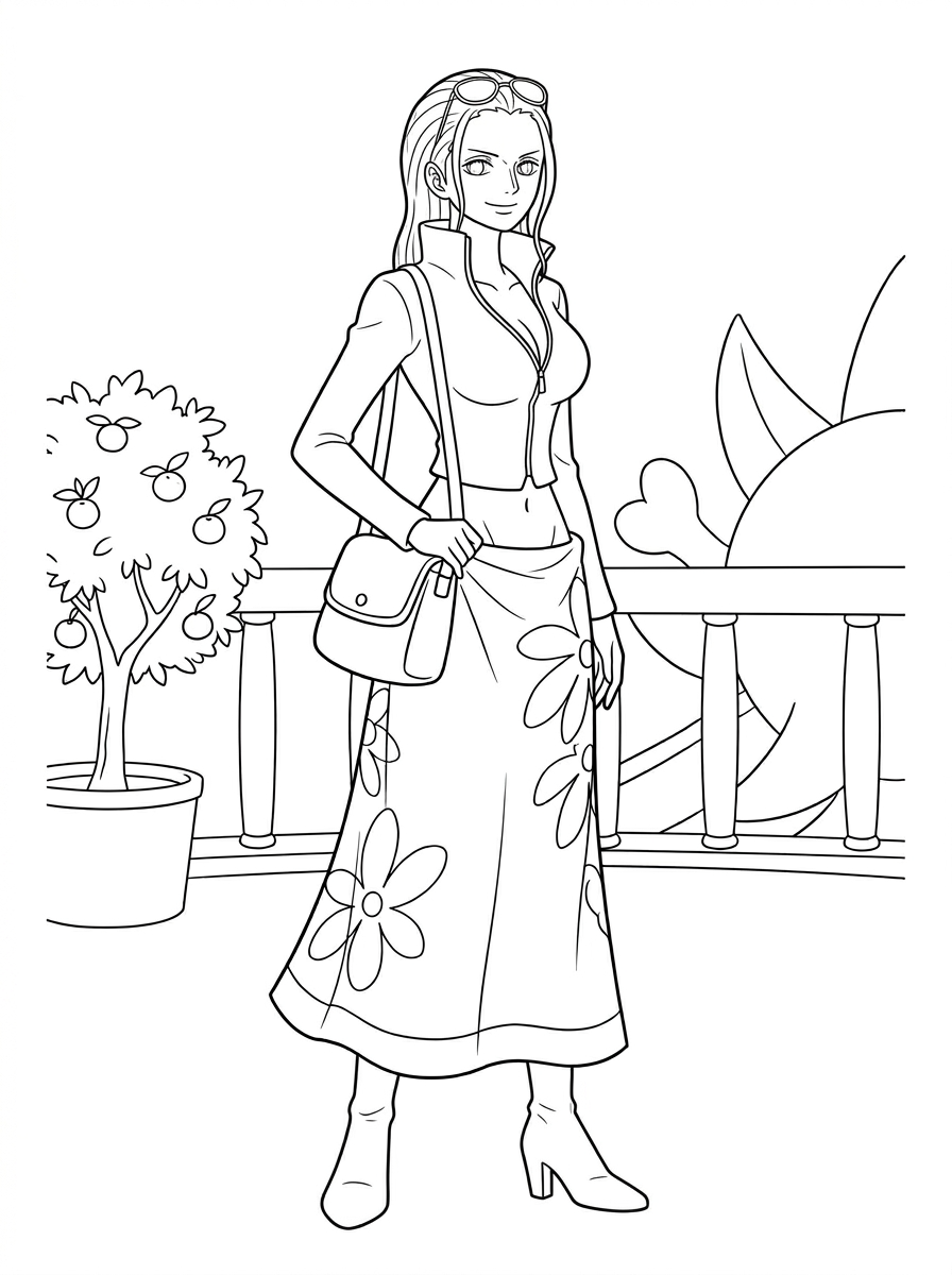 disegni da colorare gratis Nico Robin