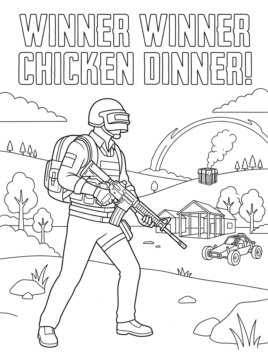 disegni PUBG da colorare online
