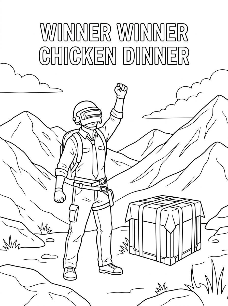 disegni di PUBG da colorare e stampare