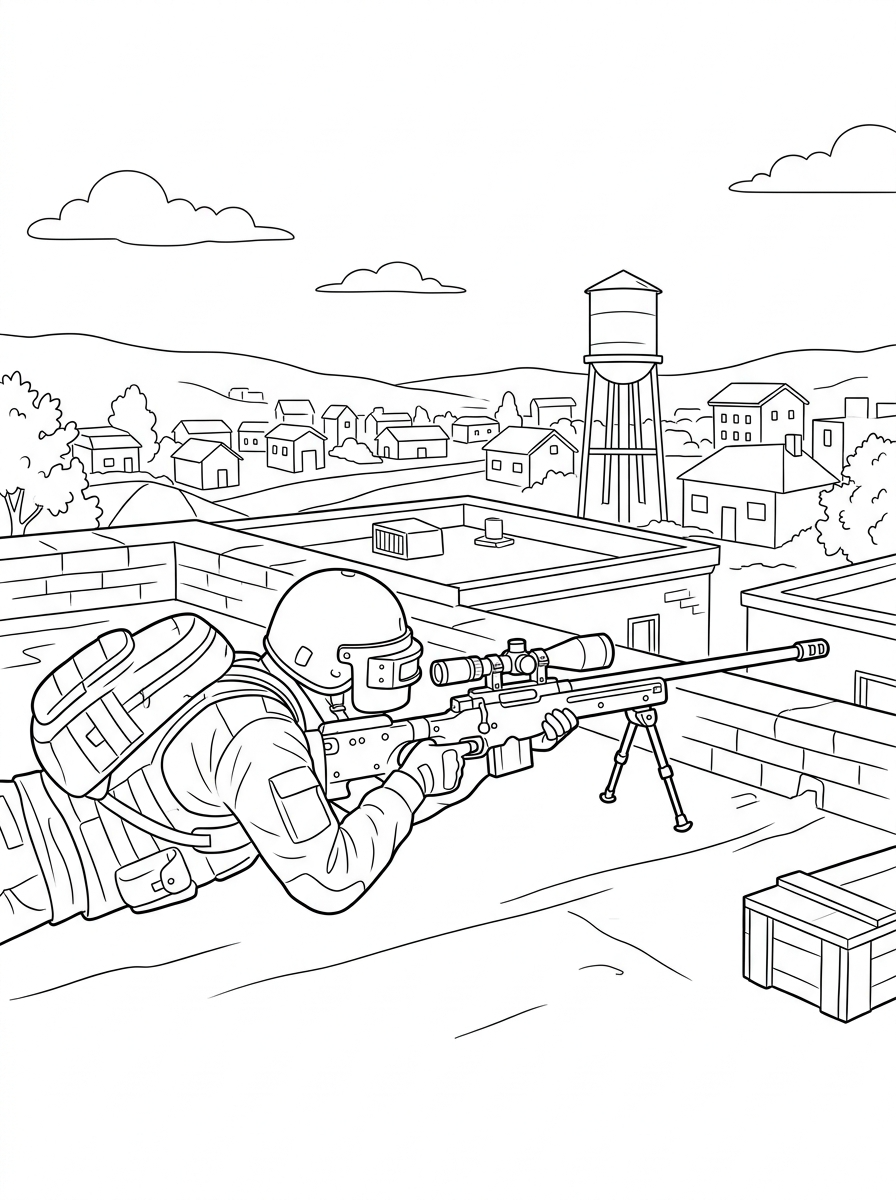 PUBG da colorare facile