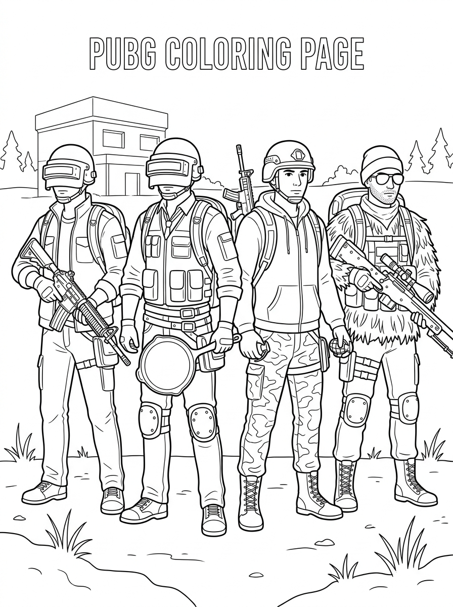 disegni da colorare per bambini pdf PUBG