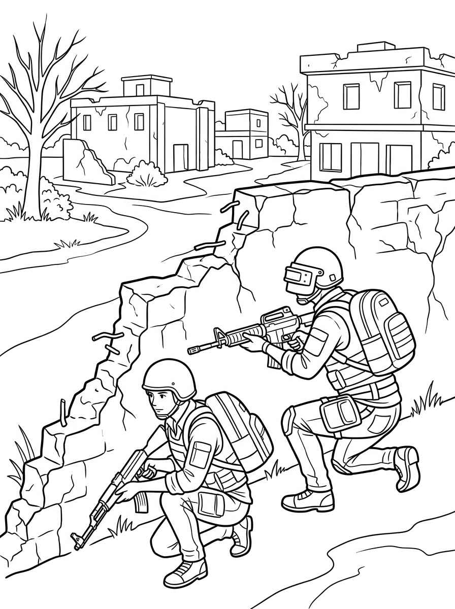 disegni da colorare gratis PUBG