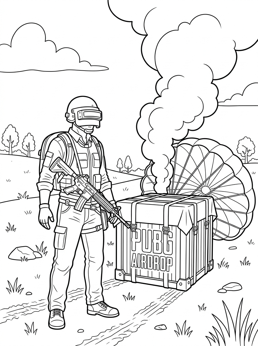 disegni da stampare e colorare PUBG