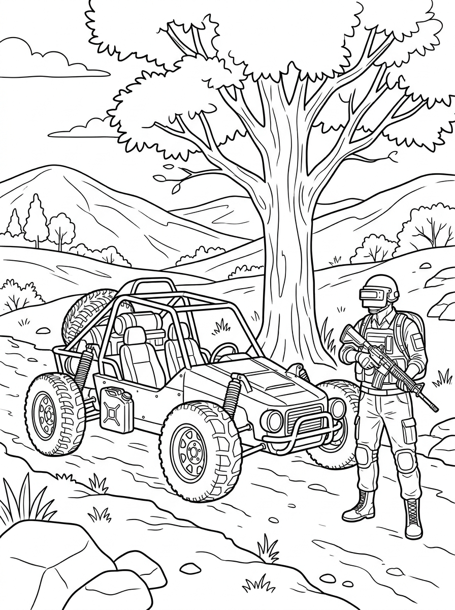 disegni PUBG da colorare online 1