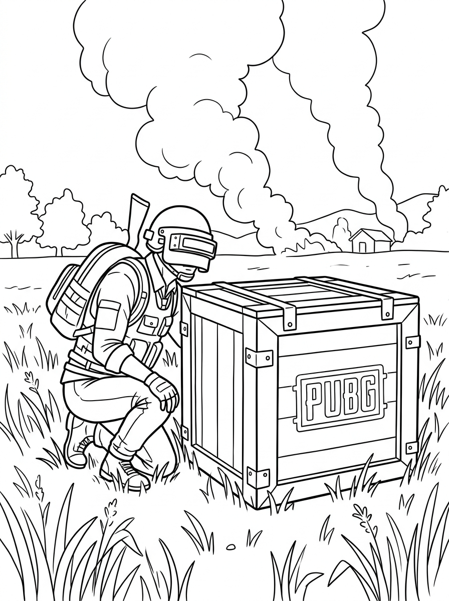 immagini da colorare di PUBG