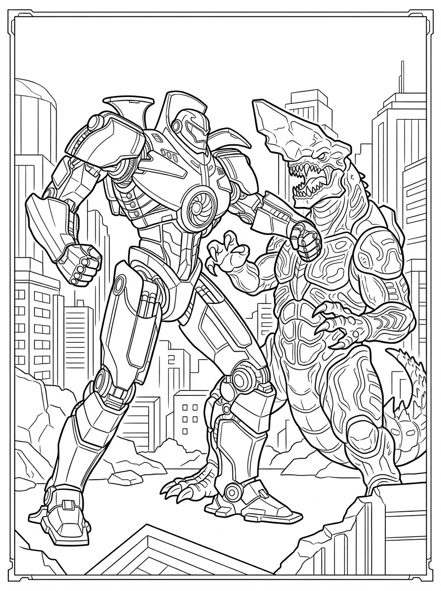Pacific Rim 8 Pacific Rim da colorare bambini 1
