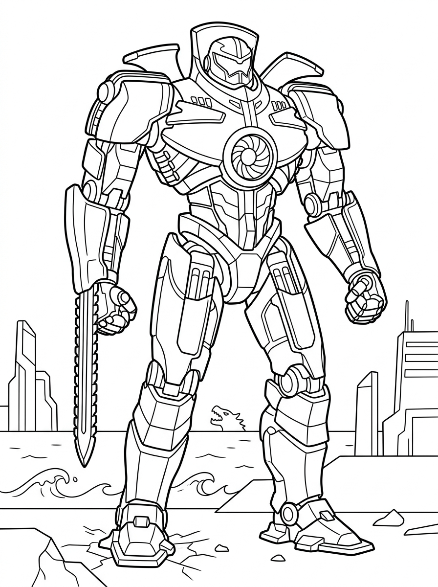 Pacific Rim 7 immagine da colorare Pacific Rim