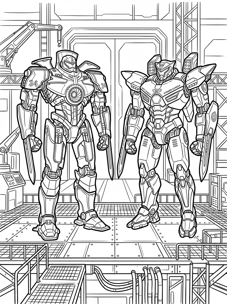 Pacific Rim 2 disegni di Pacific Rim da colorare per bambini