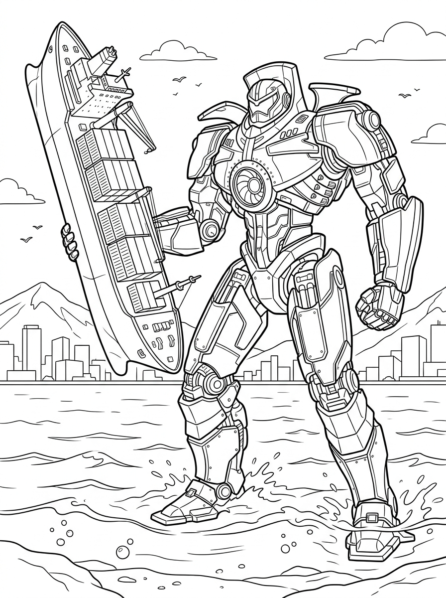 Pacific Rim 16 disegno Pacific Rim da colorare e stampare