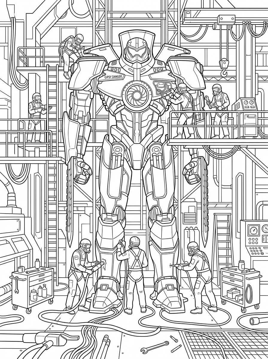 Pacific Rim 13 disegni di Pacific Rim da colorare per bambini 1