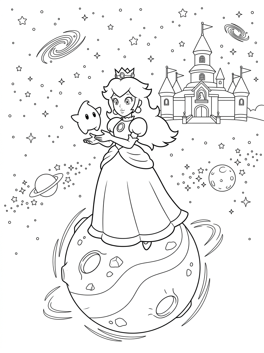 Super Mario Galaxy 6 foto Super Mario Galaxy da colorare 1
