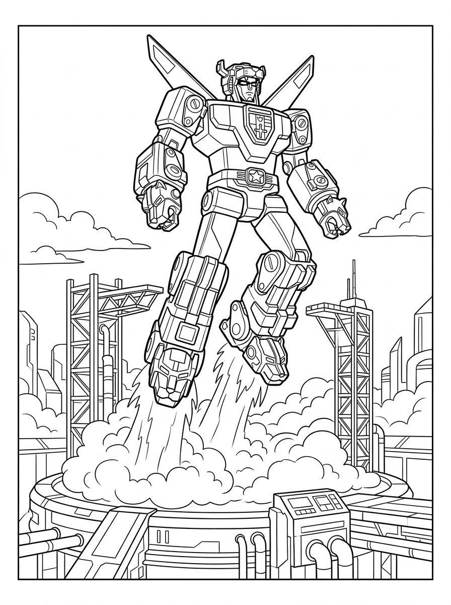 Voltron da colorare a4