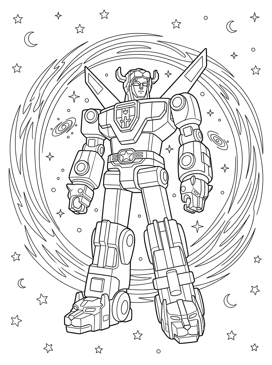 Voltron da colorare e stampare