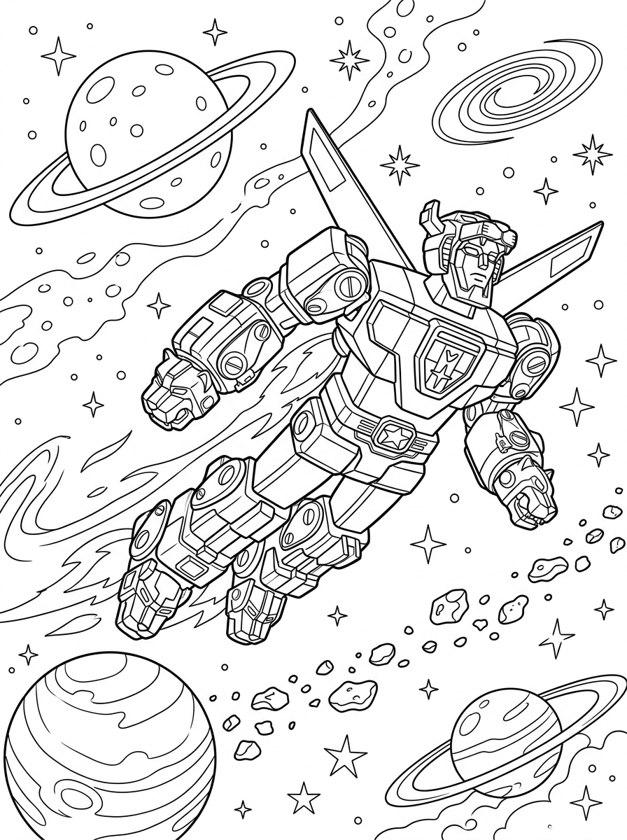 disegni da colorare gratis Voltron