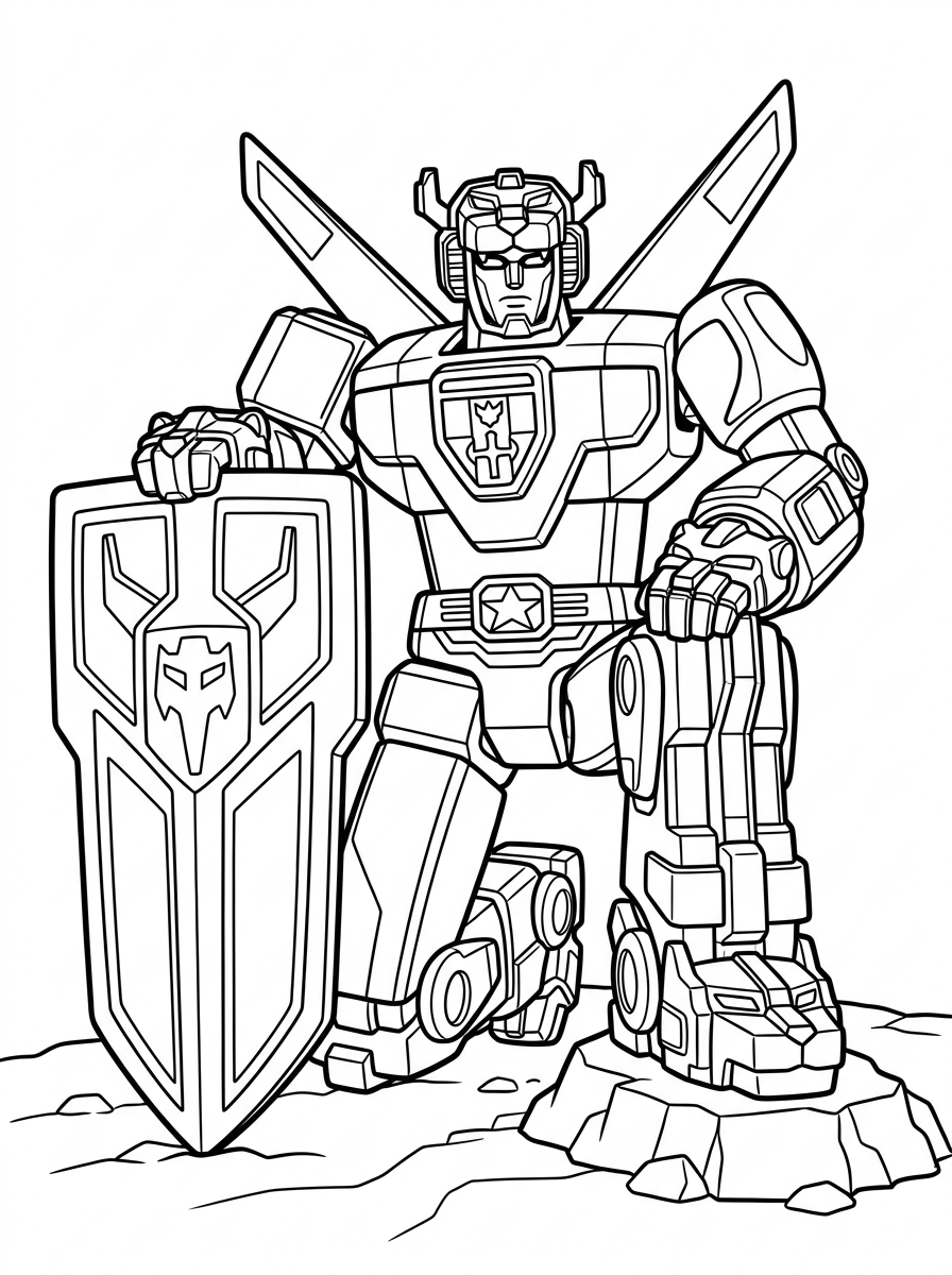 Voltron da stampare e colorare per bambini