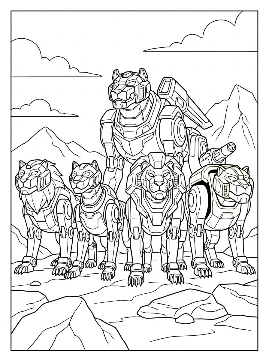 immagine da colorare Voltron