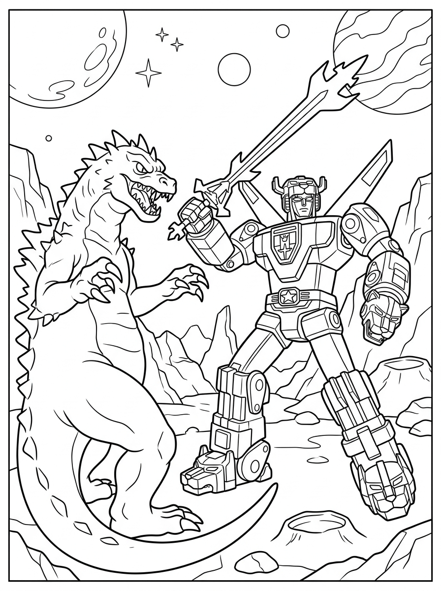 pdf stampare Voltron da colorare 1