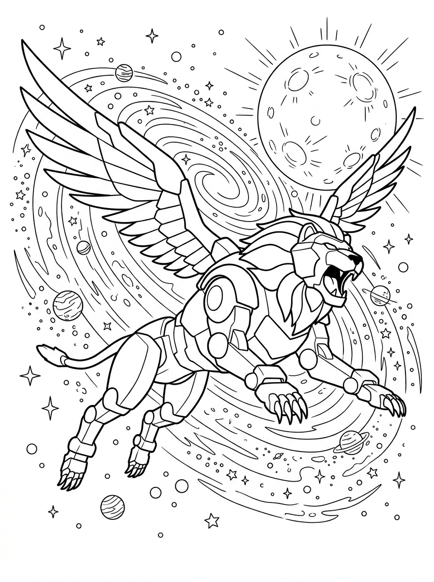 disegno di Voltron da stampare e colorare
