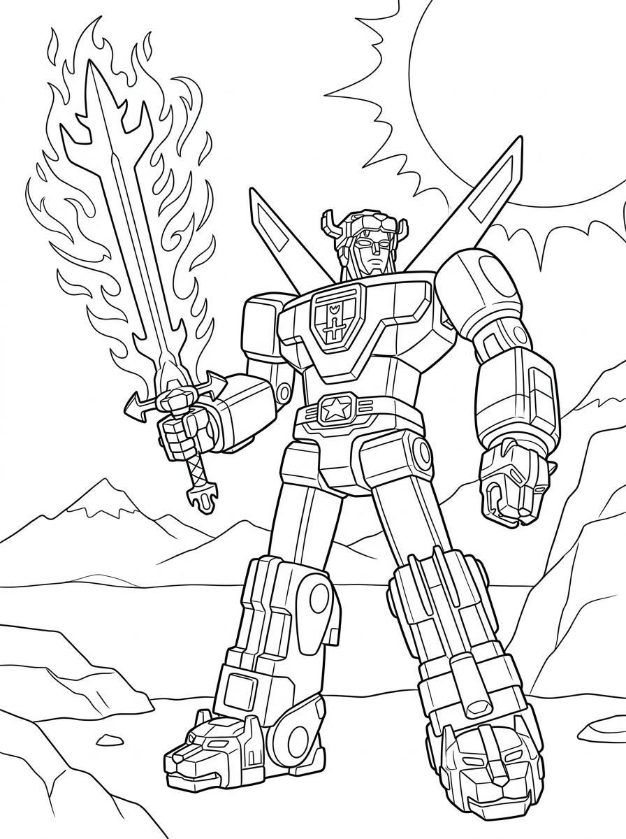 disegni da colorare Voltron pdf