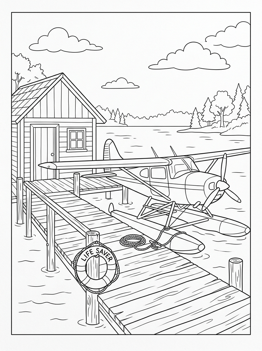 disegni da colorare idrovolante da stampare