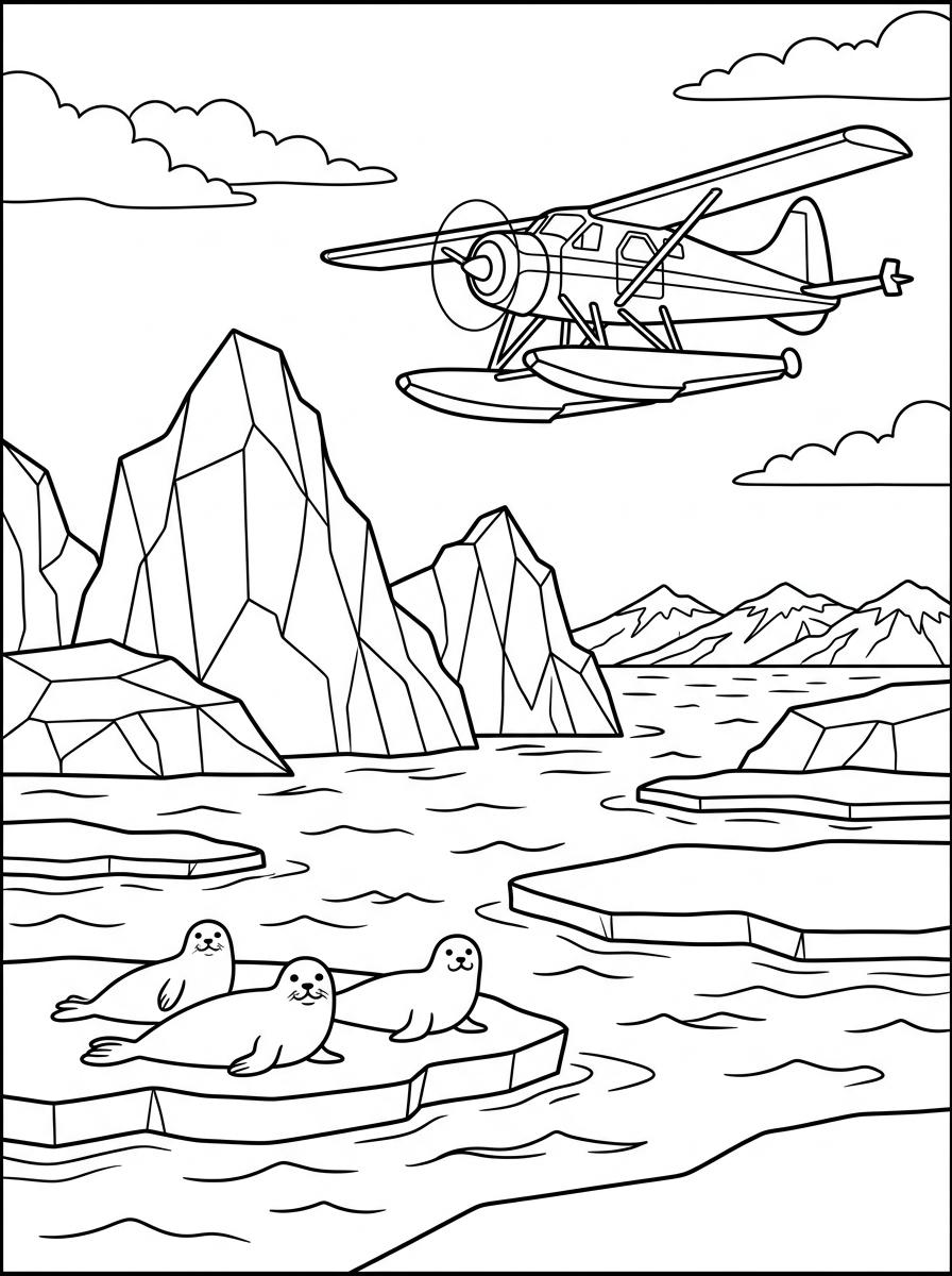 disegni idrovolante da colorare pdf