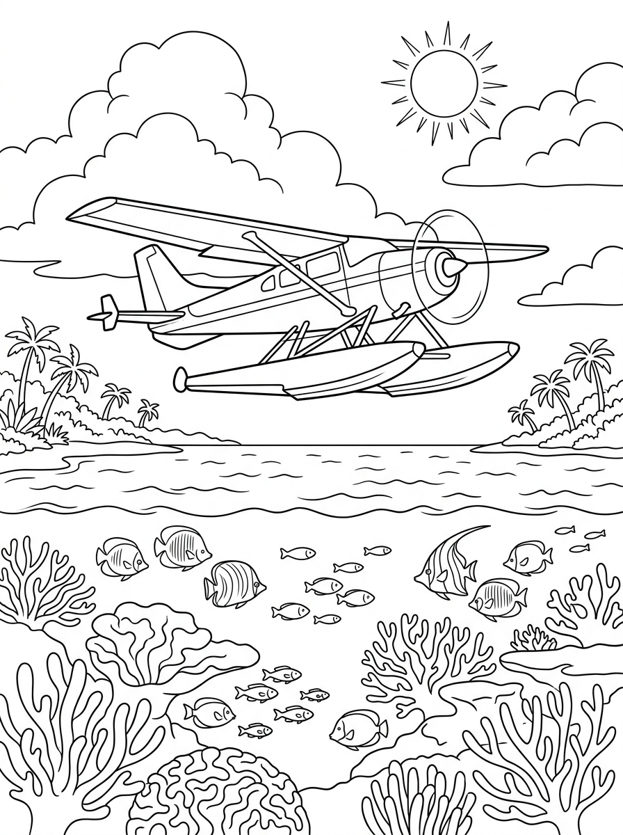 disegni da colorare idrovolante pdf