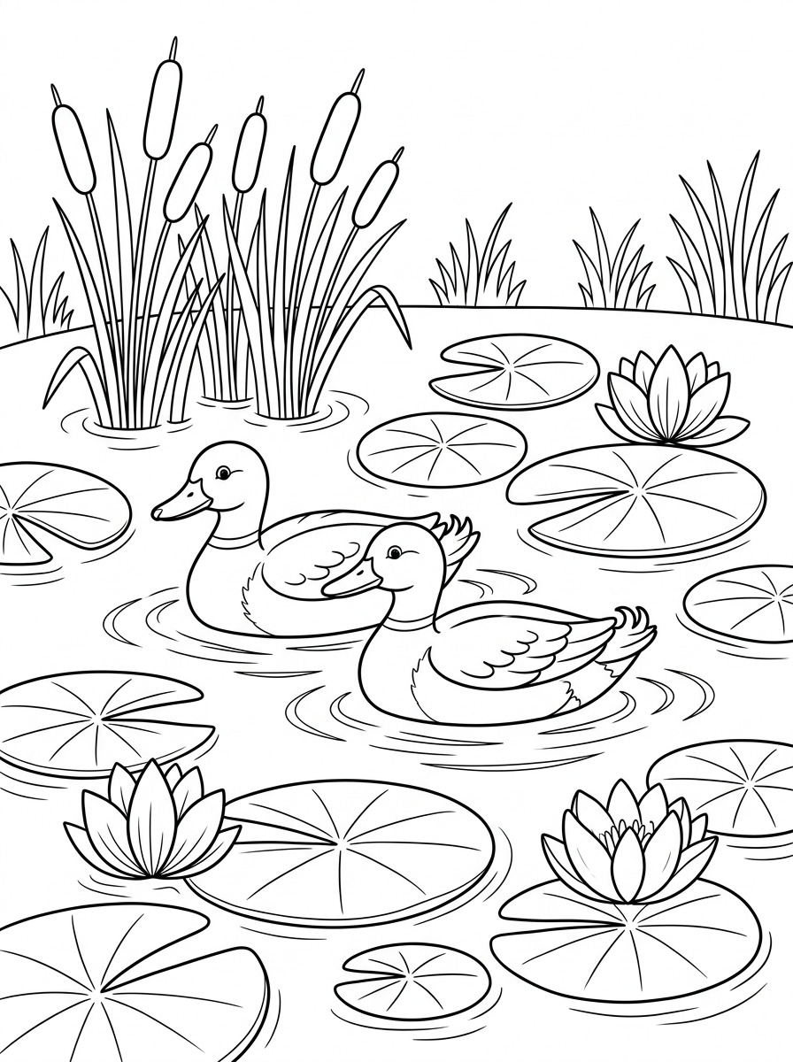 disegni da colorare per bambini pdf ninfea