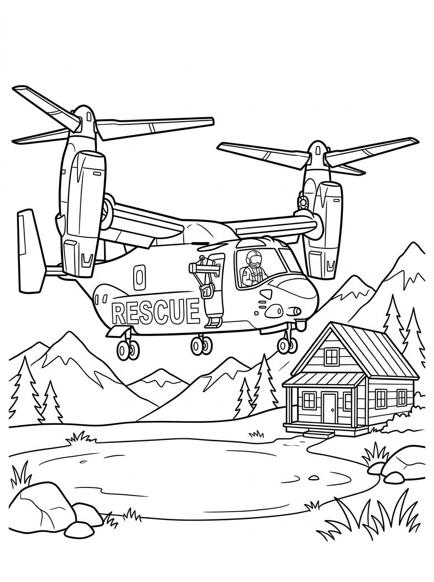 tiltrotor da colorare facile