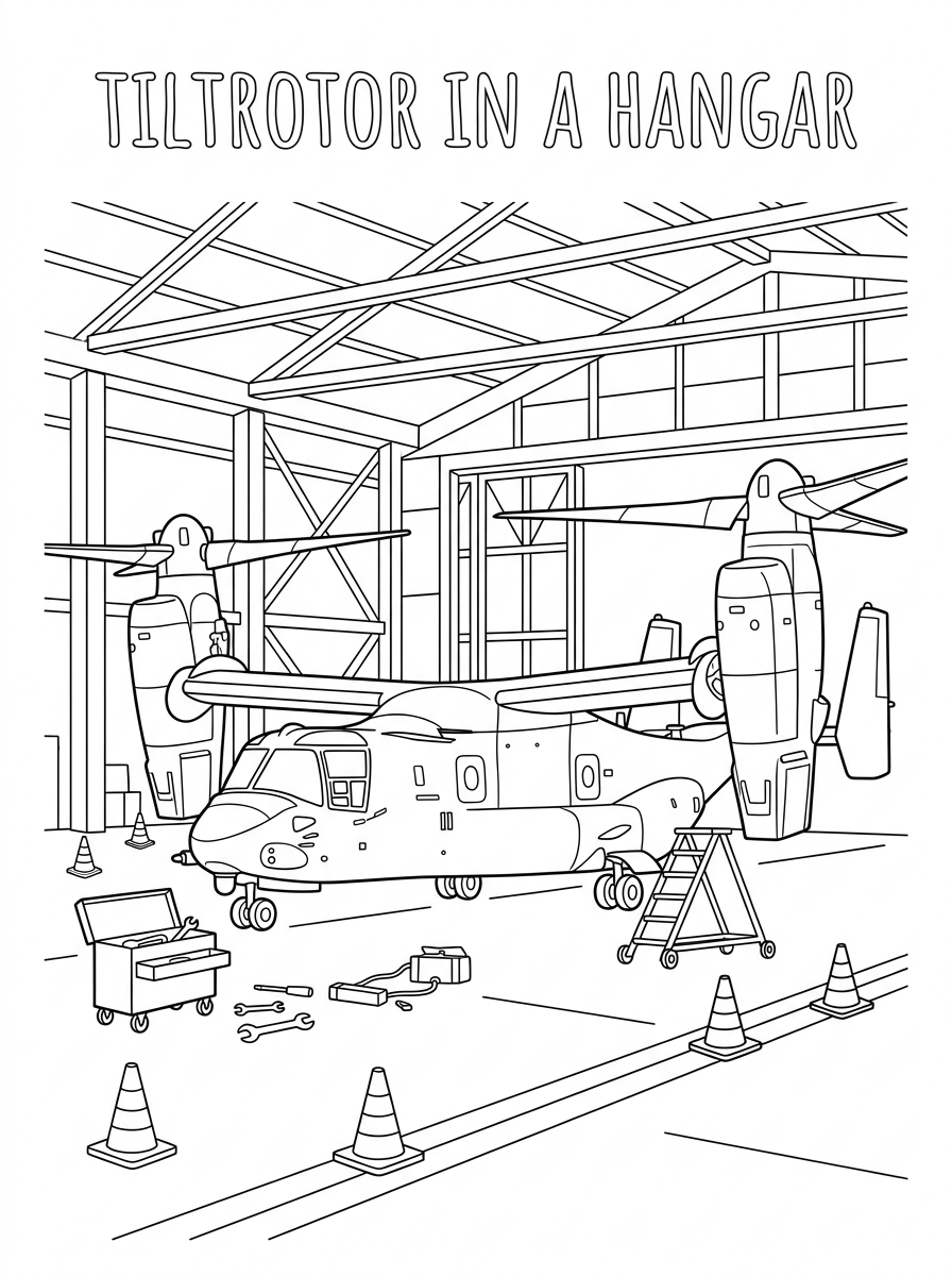 disegno tiltrotor da colorare per bambini