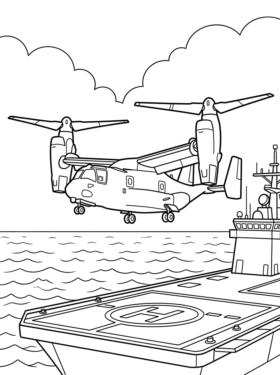 da colorare tiltrotor disegno facile bambini