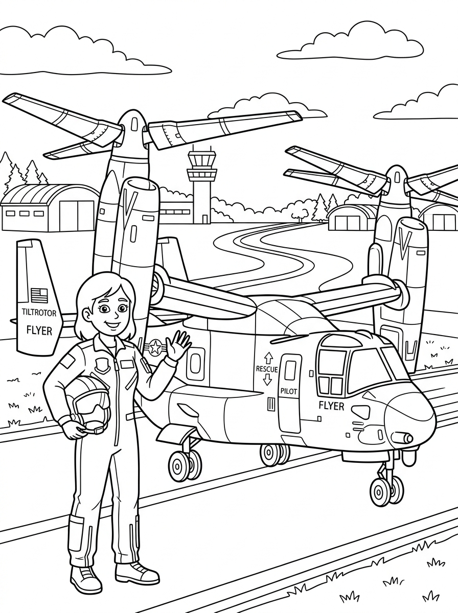 tiltrotor da colorare