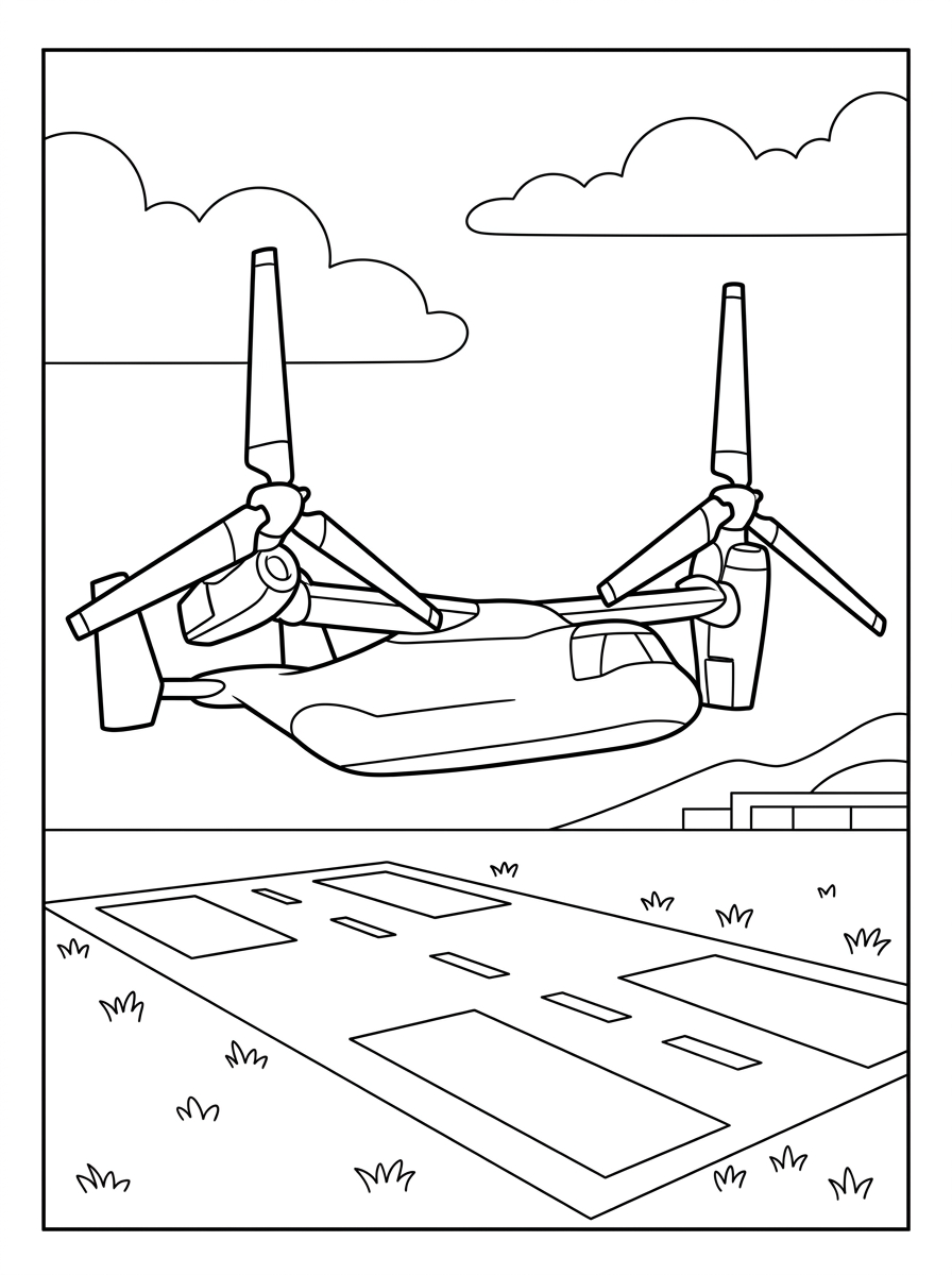 immagini tiltrotor da colorare e stampare