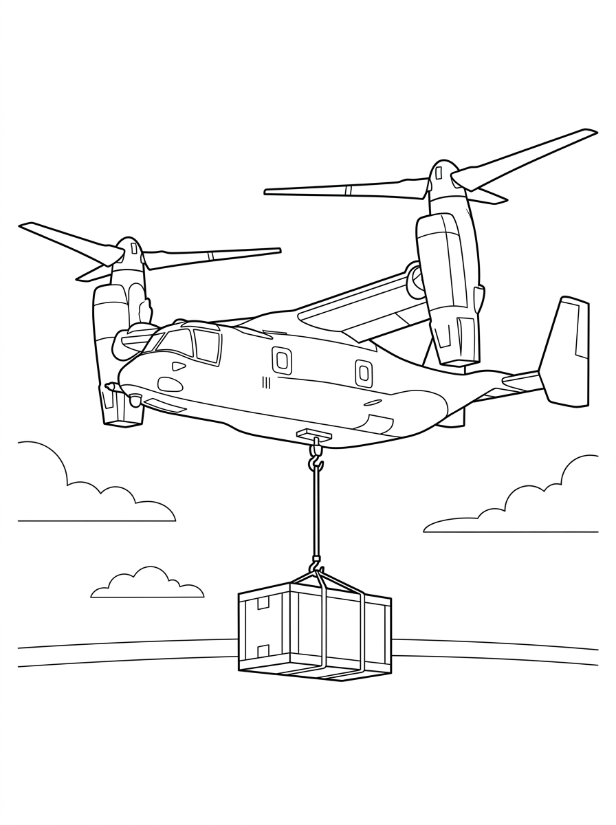 disegni tiltrotor da colorare gratis