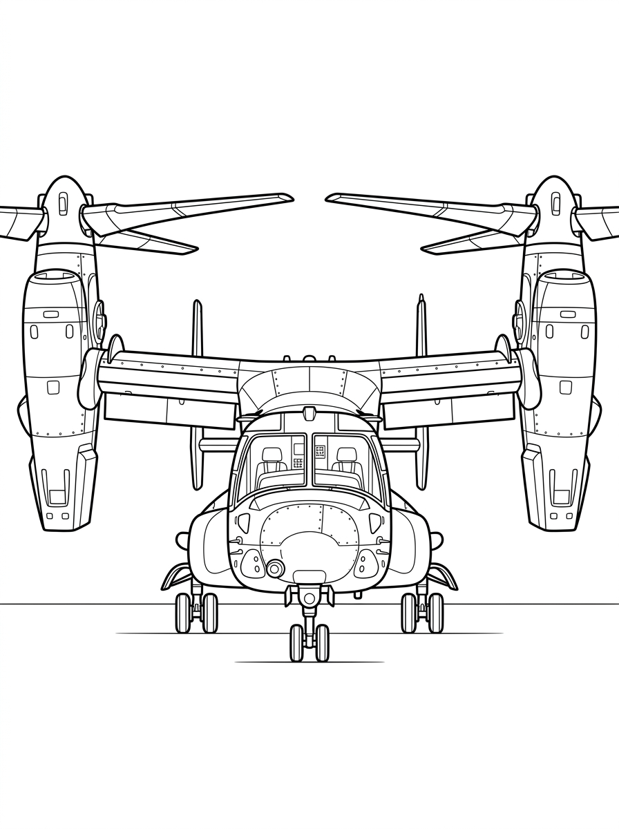 tiltrotor da colorare pdf