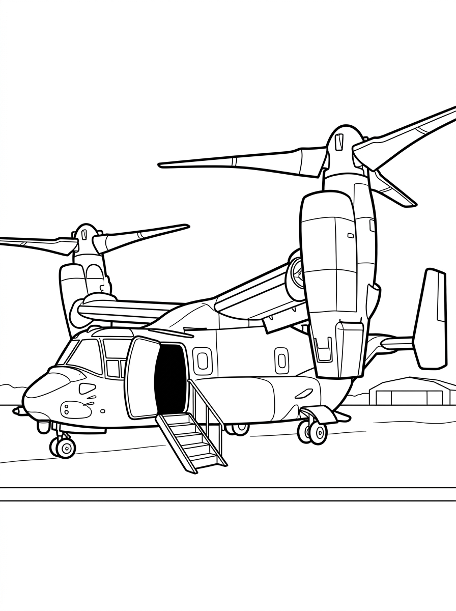 disegni da colorare gratis per bambini di tiltrotor