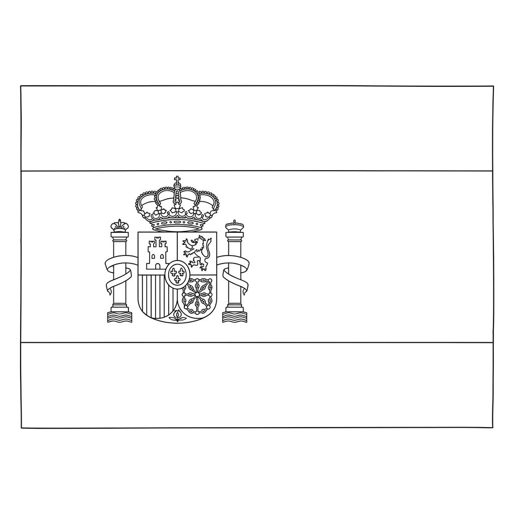 Bandiera Della Spagna da colorare thumbnail