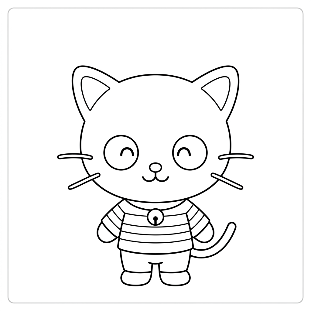 Chococat da colorare thumbnail