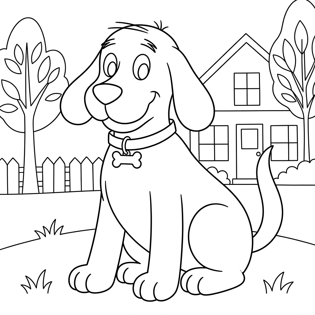 Clifford da colorare thumbnail