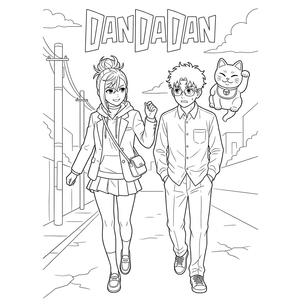 Dandadan da colorare thumbnail