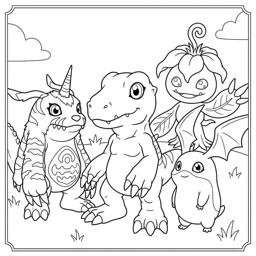 Digimon da colorare thumbnail