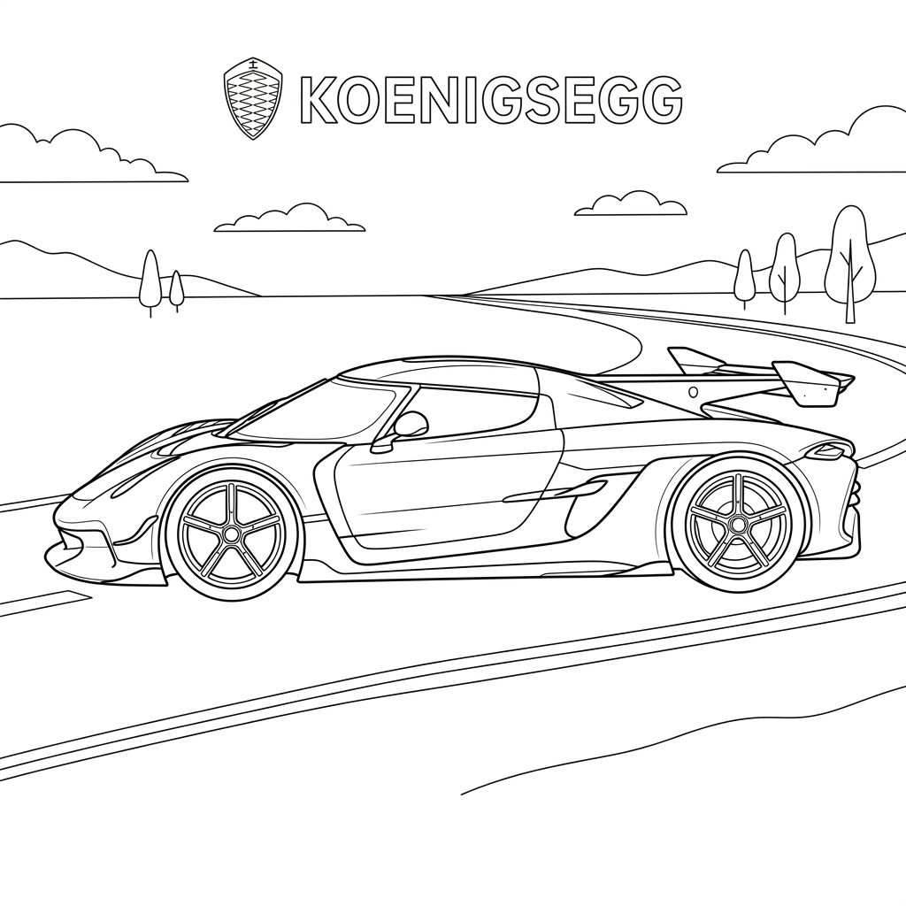 Koenigsegg da colorare thumbnail