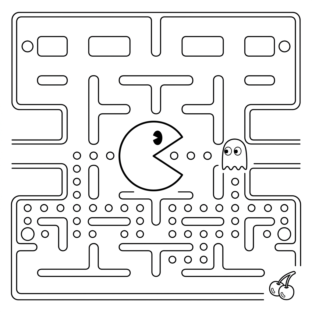 Pac-Man da colorare thumbnail